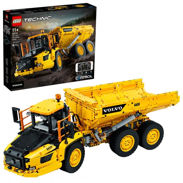 LEGO 42114 Technic 6x6 Knickgelenkter Volvo-Dumper, ferngesteuertes Modellauto, Modellbausatz Lkw-Spielzeug für Kinder und Erwachsene